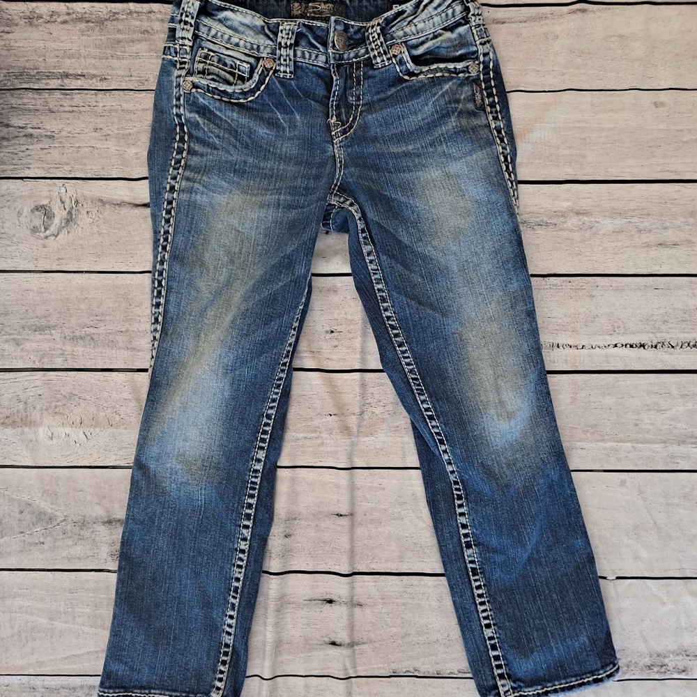 Silver Jean capris Size 26